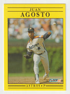 Juan Agosto - Houston Astros (MLB Baseball Card) 1991 Fleer # 497 Mint