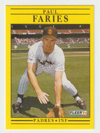 Paul Faries RC - San Diego Padres (MLB Baseball Card) 1991 Fleer # 528 Mint