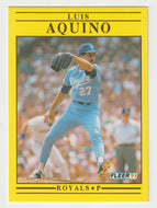 Luis Aquino - Kansas City Royals (MLB Baseball Card) 1991 Fleer # 550 Mint