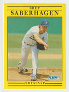 Bret Saberhagen - Kansas City Royals (MLB Baseball Card) 1991 Fleer # 567 Mint