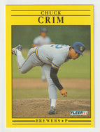 Chuck Crim - Milwaukee Brewers (MLB Baseball Card) 1991 Fleer # 579 Mint