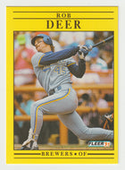 Rob Deer - Milwaukee Brewers (MLB Baseball Card) 1991 Fleer # 580 Mint