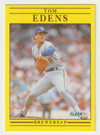 Tom Edens RC - Milwaukee Brewers (MLB Baseball Card) 1991 Fleer # 582 Mint