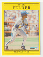 Mike Felder - Milwaukee Brewers (MLB Baseball Card) 1991 Fleer # 583 Mint