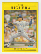 Ted Higuera - Milwaukee Brewers (MLB Baseball Card) 1991 Fleer # 586 Mint