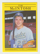 Tim McIntosh - Milwaukee Brewers (MLB Baseball Card) 1991 Fleer # 589 Mint