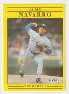 Jaime Navarro - Milwaukee Brewers (MLB Baseball Card) 1991 Fleer # 592 Mint