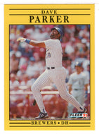 Dave Parker - Milwaukee Brewers (MLB Baseball Card) 1991 Fleer # 593 Mint