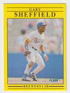 Gary Sheffield - Milwaukee Brewers (MLB Baseball Card) 1991 Fleer # 596 Mint