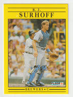 B.J. Surhoff - Milwaukee Brewers (MLB Baseball Card) 1991 Fleer # 598 Mint