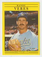 Randy Veres - Milwaukee Brewers (MLB Baseball Card) 1991 Fleer # 600 Mint