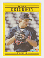 Scott Erickson - Minnesota Twins (MLB Baseball Card) 1991 Fleer # 608 Mint