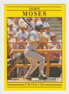 John Moses - Minnesota Twins (MLB Baseball Card) 1991 Fleer # 619 Mint
