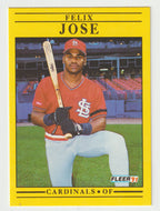 Felix Jose - St. Louis Cardinals (MLB Baseball Card) 1991 Fleer # 636 Mint