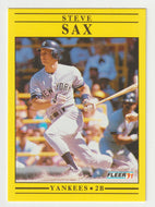 Steve Sax - New York Yankees (MLB Baseball Card) 1991 Fleer # 679 Mint