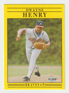 Dwayne Henry - Atlanta Braves (MLB Baseball Card) 1991 Fleer # 692 Mint