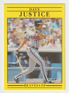 Dave Justice - Atlanta Braves (MLB Baseball Card) 1991 Fleer # 693 Mint
