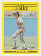 Mark Lemke - Atlanta Braves (MLB Baseball Card) 1991 Fleer # 696 Mint