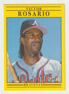 Victor Rosario RC - Atlanta Braves (MLB Baseball Card) 1991 Fleer # 701 Mint