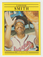 Lonnie Smith - Atlanta Braves (MLB Baseball Card) 1991 Fleer # 702 Mint