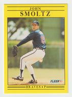 John Smoltz - Atlanta Braves (MLB Baseball Card) 1991 Fleer # 704 Mint