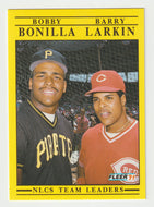 Bobby Bonilla - Barry Larkin - Cincinnati Reds - NLCS Team Leaders (MLB Baseball Card) 1991 Fleer # 711 Mint