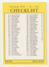 Load image into Gallery viewer, Checklist # 1 (# 1 - # 113) (MLB Baseball Card) 1991 Fleer # 714 Mint
