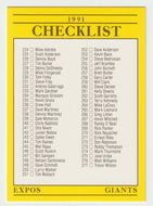 Checklist # 3 (# 224 - # 330) (MLB Baseball Card) 1991 Fleer # 716 Mint