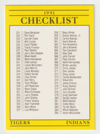 Checklist # 4 (# 331 - # 441) (MLB Baseball Card) 1991 Fleer # 717 Mint