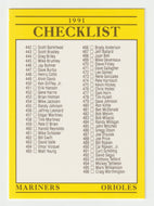 Checklist # 5 (# 442 - # 548) (MLB Baseball Card) 1991 Fleer # 718 Mint