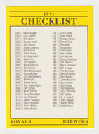 Checklist # 6 (# 549 - # 654) (MLB Baseball Card) 1991 Fleer # 719 Mint