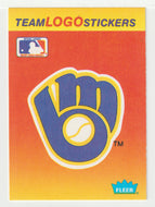 Milwaukee Brewers - Team Logo Stickers (MLB Baseball Card) 1991 Fleer # 41 Mint