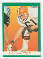 Mike Baab - Cleveland Browns (NFL Football Card) 1991 Fleer # 30 Mint