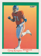 Greg Kragen - Denver Broncos (NFL Football Card) 1991 Fleer # 51 Mint