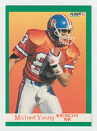 Michael Young - Denver Broncos (NFL Football Card) 1991 Fleer # 57 Mint