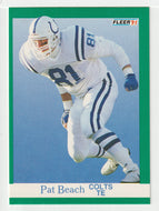 Pat Beach - Indianapolis Colts (NFL Football Card) 1991 Fleer # 74 Mint