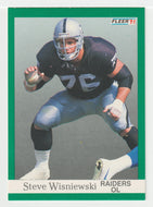 Steve Wisniewski - Los Angeles Raiders (NFL Football Card) 1991 Fleer # 117 Mint