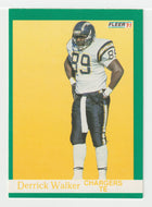Derrick Walker RC - San Diego Chargers (NFL Football Card) 1991 Fleer # 181 Mint