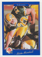 Blake Marshall - Edmonton Eskimos (CFL Football Card) 1991 Jogo # 11 Mint