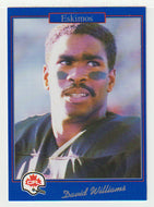 David Williams - Edmonton Eskimos (CFL Football Card) 1991 Jogo # 12 Mint