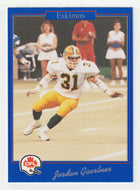 Jordan Gaertner - Edmonton Eskimos (CFL Football Card) 1991 Jogo # 19 Mint
