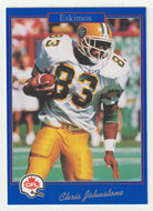 Chris Johnstone - Edmonton Eskimos (CFL Football Card) 1991 Jogo # 26 Mint