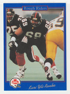 Kari Yli-Renko - Ottawa Rough Riders (CFL Football Card) 1991 Jogo # 30 Mint