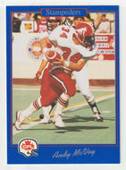 Andy McVey - Calgary Stampeders (CFL Football Card) 1991 Jogo # 61 Mint