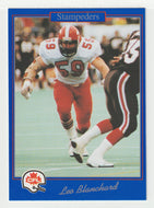 Leo Blanchard - Calgary Stampeders (CFL Football Card) 1991 Jogo # 62 Mint