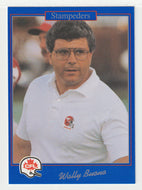 Wally Buono - Calgary Stampeders - Coach (CFL Football Card) 1991 Jogo # 74 Mint
