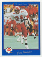 Greg Peterson - Calgary Stampeders (CFL Football Card) 1991 Jogo # 79 Mint