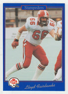 Lloyd Fairbanks - Calgary Stampeders (CFL Football Card) 1991 Jogo # 81 Mint
