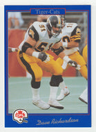 Dave Richardson - Hamilton Tiger-Cats (CFL Football Card) 1991 Jogo # 84 Mint