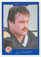 Dale Sanderson - Hamilton Tiger-Cats (CFL Football Card) 1991 Jogo # 92 Mint